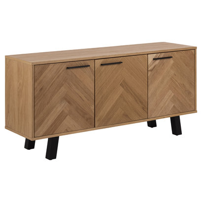 Bright dressoir Visgraat met 3 deuren eiken decor.