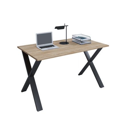 Lona Bureau 110x50 cm X-frame Sonoma eiken decor/zwart.