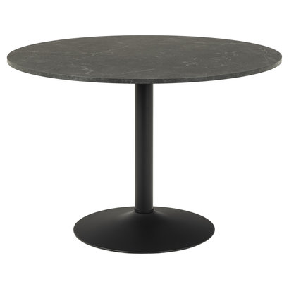 Ibie eetkamertafel Ø110cm zwart.