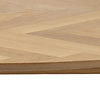 Nagie eetkamertafel Ã˜120cm, visgraat eiken decor.