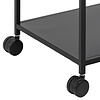 Newbor salontafel Trolley met 3 legborden zwart.