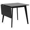 Roxy eetkamertafel incl. 1 extra bord 40cm zwart.