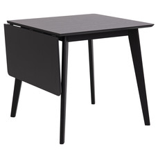 Roxy eetkamertafel incl. 1 extra bord 40cm zwart.