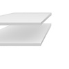 Spell 2 losse planken voor kleerkast wit.