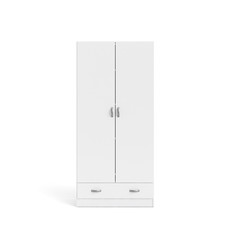 Spell kledingkast 2 deuren en 1 lade wit.