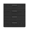 Petra kommode 4 laden zwart essen decor.