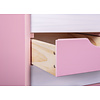 Pierre kommode kantoorarchief 6 laden, 4 zwenkwielen (incl 2 met stopper) roze, wit.