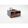 Universal salontafel 1 lade, 1 open vak oud houten decor, eiken decor.