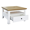 Universal salontafel 1 open vak eiken decor, wit.