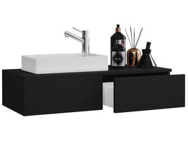 Gudas badkamer 1 lade, zwart.