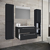 Badinos badkamer B 60 cm, spiegel, zwart.