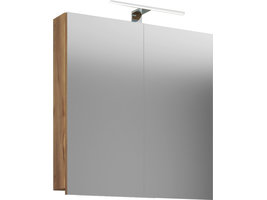 VCB1 spiegelkast 60 cm incl. licht, honing eiken decor.