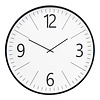 Biel wandklok Ã˜51 cm, zwart, wit.