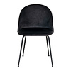Geneve eetkamerstoel zwart velours, zwart.