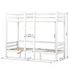 BasicJumbo hoogslaper met zwarte bank, bureau en incl. lattenbodems.