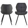 Petria eetkamerstoel grijs, zwart.