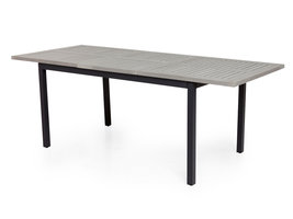 Albany eettafel tuin incl. extra blad 224, 324 cm zwartgrijs.