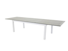 Albany eettafel tuin incl. extra blad 224, 326 cm witgrijs.