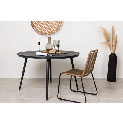 Break eettafel tuin Ã˜120cm zwart.