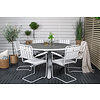 Parma eettafel tuin Ã˜140cm witgrijs.