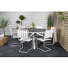 Copacabana eettafel tuin Ã˜140cm witgrijs.