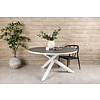 Copacabana eettafel tuin Ã˜140cm witgrijs.