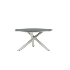 Copacabana eettafel tuin Ã˜140cm witgrijs.