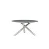 Copacabana eettafel tuin Ã˜140cm witgrijs.