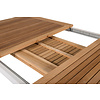 Panama eettafel tuin incl. extra blad 160, 240 cm wit, natuur.