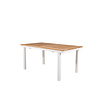 Panama eettafel tuin incl. extra blad 160, 240 cm wit, natuur.