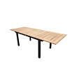 Panama eettafel tuin incl. extra blad 152, 210 cm zwart, natuur.