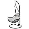Vide hangende tuinstoel zwartgrijs.