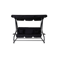 Malaga hangende tuinbank 3 pers. zwart.