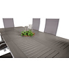 Albany tuinmeubelset tafel 90x152/210cm en 6 stoel Copacabana wit, grijs, crèmekleur.