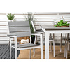 Albany tuinmeubelset tafel 90x152/210cm en 4 stoel Levels wit, grijs, crèmekleur.