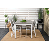 Albany tuinmeubelset tafel 90x152/210cm en 4 stoel Levels wit, grijs, crèmekleur.