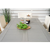 Albany tuinmeubelset tafel 90x152/210cm en 6 stoel Malin wit, grijs, crèmekleur.