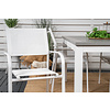 Albany tuinmeubelset tafel 90x152/210cm en 4 stoel Santorini wit, grijs, crèmekleur.
