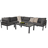 Copacabana tuin salontafel zwart glas.