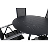 Alma tuinmeubelset tafel Ã˜120cm en 4 stoel L5pos Albany zwart.