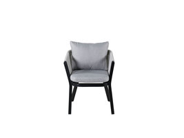 Virya tuinstoel incl. kussen zwart.