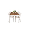Bois tuinmeubelset tafel 90x205cm en 6 stoel Santorini wit, naturel.
