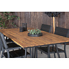 Chan tuinmeubelset tafel 100x200cm en 4 stoel Levels zwart, naturel.