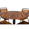 Cot tuinmeubelset tafel Ã˜100cm en 4 stoel Bois zwart, naturel.