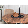 Cot tuinmeubelset tafel Ø100cm en 4 stoel stapelL Lindos zwart, naturel.