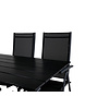 Denver tuinmeubelset tafel 70x120cm en 4 stoel Break zwart.