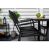 Denver tuinmeubelset tafel 70x120cm en 4 stoel armleuningS  Lindos zwart.