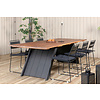 Doory tuinmeubelset tafel 100x250cm en 6 stoel Lina zwart, naturel.