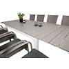 Levels tuinmeubelset tafel 100x160/240cm en 8 stoel Anna grijs.
