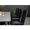 Levels tuinmeubelset tafel 100x160/240cm en 8 stoel Copacabana zwart, grijs.